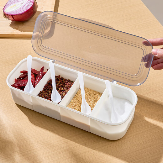 Ye Yu kitchen seasoning box all-in-one set multi-compartment seasoning jar household large-capacity salt jar MSG condiment storage box main picture