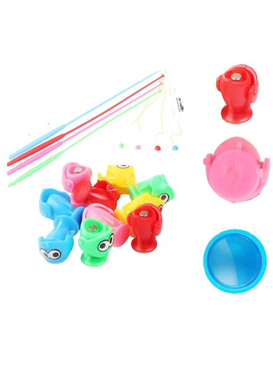 Happy Yun Children's Toy Fishing Rod Magnetic Fish Accessories Set Baby Educational Electric Rotating Kids Fishing Toy Children 2 Magnets 2 Hooks Fishing Rod