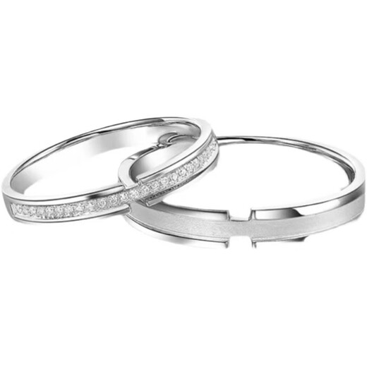 PT950 platinum ring for women, 18K couple ring, a pair of platinum niche design Valentine's Day gifts for girlfriends, light luxury Jianjia Bailu women's ring single, free exquisite counter gift box