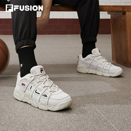 FILA Men's Shoes Basketball Shoes Low-top Sports Shoes Casual Shoes Dad Shoes Oatmeal Color-OM 41