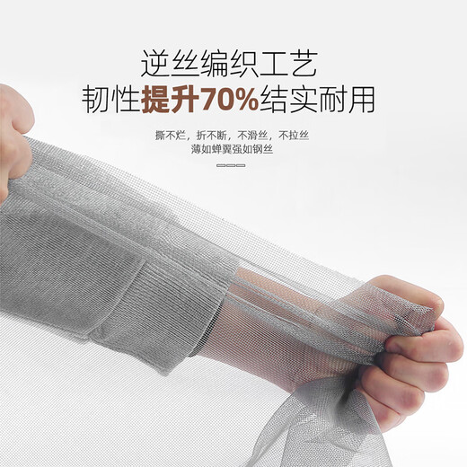 Complete strong screen for inward-opening windows, self-adhesive anti-mosquito sand window Velcro screen for household casement windows, simple self-installing screen, gray screen + black edge, special for inward-opening windows 0x0m