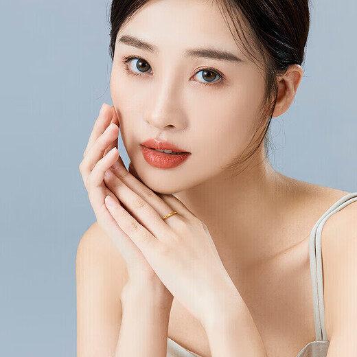 Hanjin Palace Pure Gold 999 Pure Gold Ring Sansheng III Ring for Men and Women Gold-plated Valentine's Day Gift (Pure Gold 999) No. 10 Ring 1g