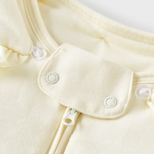 Tongtai (TONGTAI) baby hooded sleeping bag autumn and winter pure cotton baby thin cotton one-piece pajamas children anti-kicking quilt yellow 85x45cm