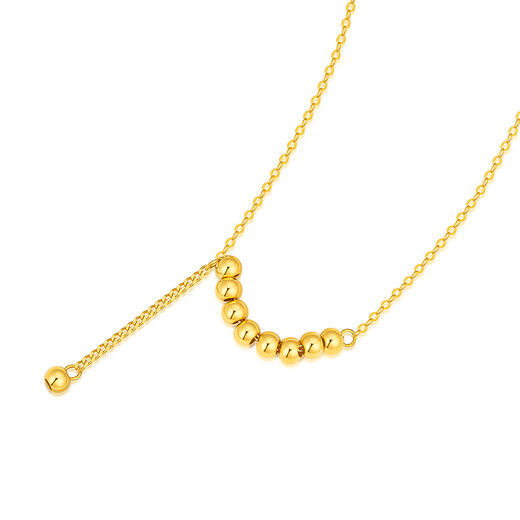 CHINA GOLD gold necklace 18K gold AU750 ball bead necklace birthday gift for girlfriend