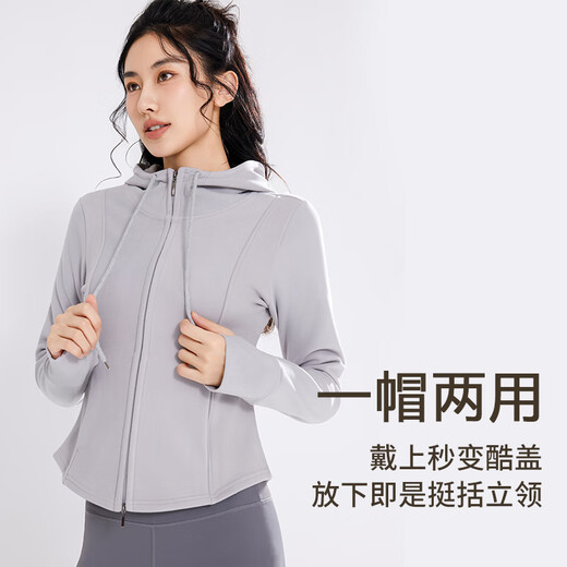 VICTORIATOURIST Sports Jacket Yoga Wear Women's Top Double Zipper Pilates Fitness Clothing Running Training Sportswear Black L