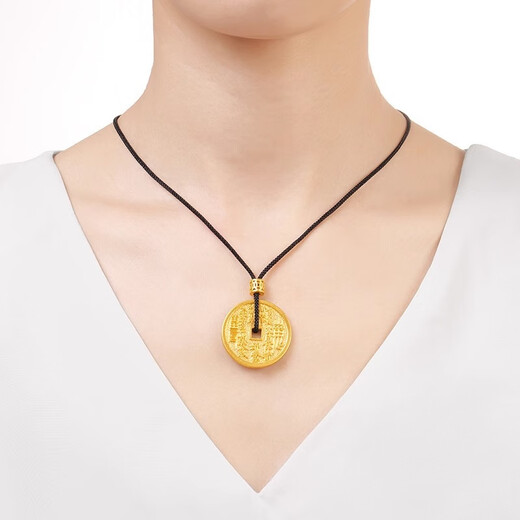 KZD999 Bengal red gold inherited ancient method mountain ghost spend money pendant handmade gold-plated Bagua thunder array mountain ghost spend money pendant + gold beads black old Fengxiang quality