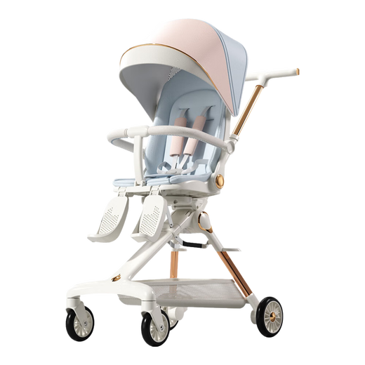 Dong Nailun baby stroller ultra-light foldable children's high-view baby walking artifact can sit and lie down two-way baby stroller two-way recline-luxury-rainbow installation-free