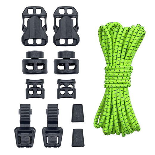 Pinshuang mountaineering bag modified elastic rope backpack elastic drawstring spring buckle reflective expansion rope fixed buckle outdoor equipment lake blue