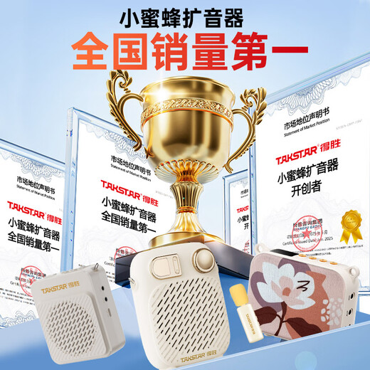 TAKSTAR E300mini wireless little bee loudspeaker for teachers, Bluetooth outdoor tour guide speaker, lecturer speaker, black