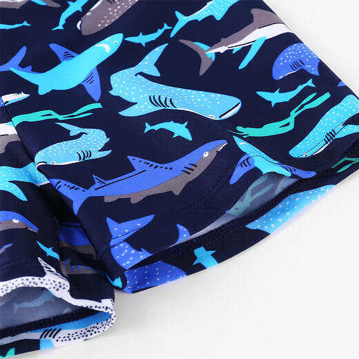 Quick-drying sunscreen new children's swimsuit for boys and girls split quick-drying professional swimsuit for older children and girls swimsuit suit Shark Blue 140 (4XL) Recommended height 130-140cm