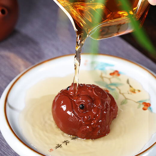 Hidden Pot World Yixing Purple Sand Golden Toad Tea Pet Can Raise Little Golden Toad Creative Boutique Tea Table Ornaments Small Tea Play Gifts Little Fu Toad Golden Toad Tea Pet