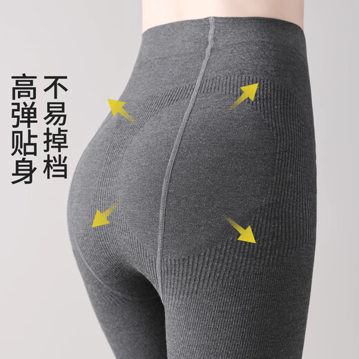 猫人200g灰色打底裤女秋冬季外穿格雷系微压显瘦黑色不掉档薄绒连裤袜