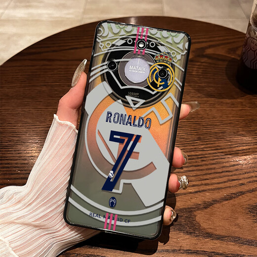 膜鹿堂适用华为荣耀X60手机壳皇马C罗幸运七X50PRO新款透明X50GT镜头全 透明-皇马C罗幸运七[相框TPU9738 荣耀X50