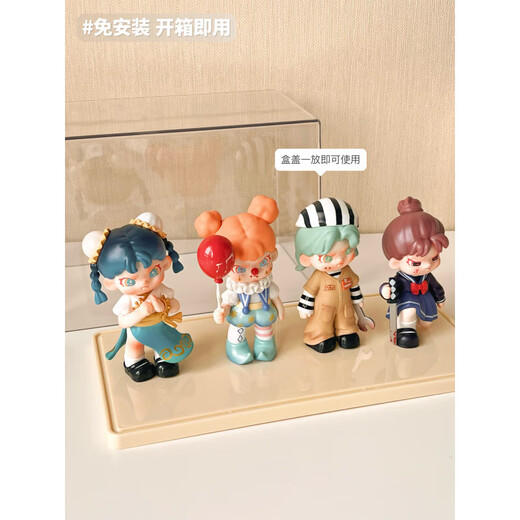 Pulian acrylic transparent hand-made ornament display cabinet is suitable for Bubble Mart display box. Large three-layer ladder model can hold 12-15 dolls without installation.