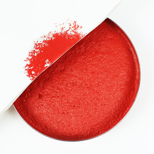 I-brand 681/682//684/685 red cinnabar ink pad office rubber stamp financial iron shell bound calligraphy and painting mud-shaped fingerprint mud-shaped ink pad ink pad ink pad 681 diameter 4.6cm (2 pieces)