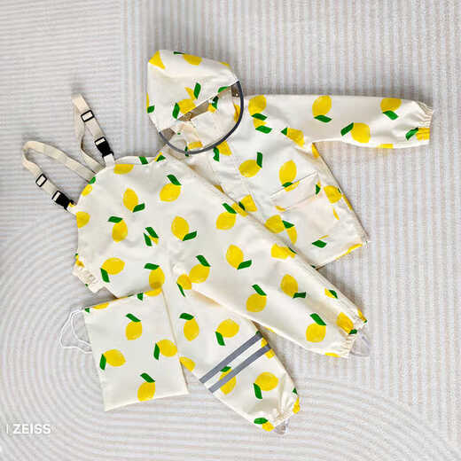 RSRDDY children's raincoat kindergarten 36 years old 2025 split children's raincoat male and female baby waterproof overalls raincoat small Cherry S1 piece