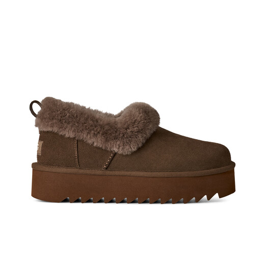UGG autumn women's comfortable furry collar thick-soled round-toe casual lazy furry shoes 1166733 DRKT | dark toffee brown 38 The shoe is a little small, it is recommended to take a larger size