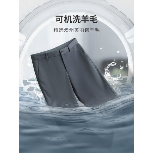Goldlion summer men's casual pants without ironing and anti-wrinkle trousers A style without ironing-Narrow Blue 95K2-EPCEG9930 30 170/76A