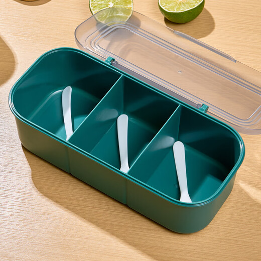 Ye Yu kitchen seasoning box all-in-one set multi-compartment seasoning jar household large-capacity salt jar MSG condiment storage box main picture