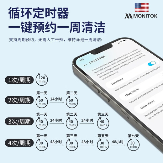 Monitok swimming pool sewage suction machine fully automatic cleaning robot filtration turtle pool bottom underwater vacuum cleaner flagship version swimming pool intelligent robot XL03