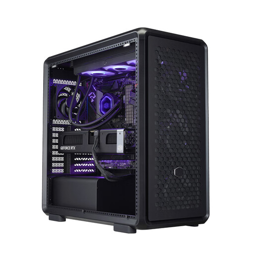 酷冷至尊（CoolerMaster）MasterFrame 600 ATX 黑色 侧透电竞机箱 MF600 铝制机箱/磁吸盖板/全模组化设计/背插主板