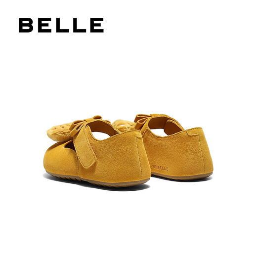 Belle (Belle) Xiaoman's same cute cat-embellished buckle Birkenstock shoes for girls, shopping mall style comfortable toast shoes 68120C85 yellow 33