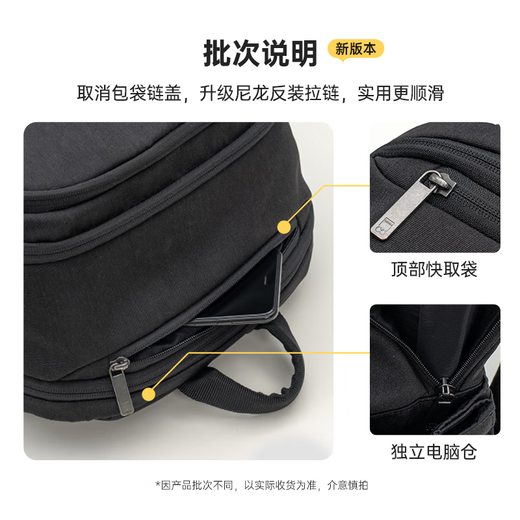 Horizon 8 (LEVEL8) Business Casual Backpack 15.6-inch Large Capacity Men's Computer Bag School Bag Black