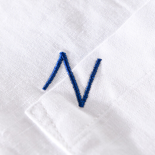 Sieben Wolf-Männer-Leinen Lappel mit kurzärärmigem T-Shirt lose Hemdkragen Top Kleidung mit Ausschnitt T-Shirt Leinen Sommerkleidung Yunyi-9711 Weiß L.
