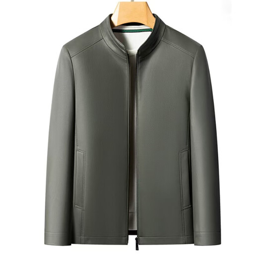 KBXNG Jinba Jacket's main brand leather jacket men's lapel genuine leather sheepskin autumn and winter leather jacket 2025 new style coffee color coffee color L 175