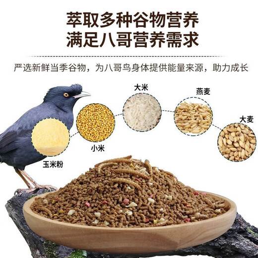 Kaiyuan full price starling bird feed beef insect dried starling bird food black sea starling nutritional special bird feed 1kg 1 barrel