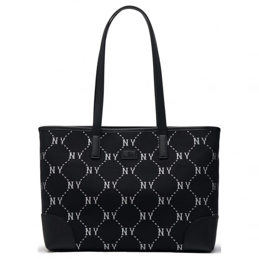 Major League Baseball (MLB) retro presbyopic fashion casual polyester tote bag student bag portable shoulder bag men and women same style couple model black black