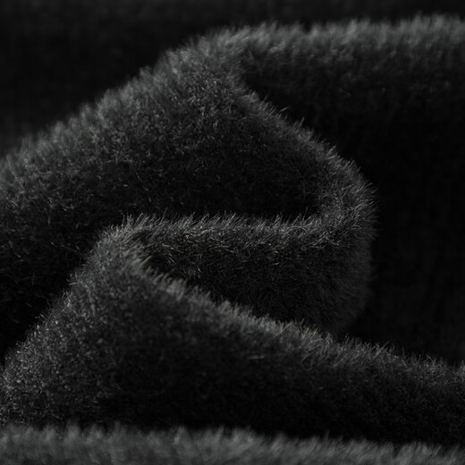 Late White New Product 2025 Winter Fashionable Casual Sweater Plus Velvet Warm Knitted Sweater for Women Without Belt Black S