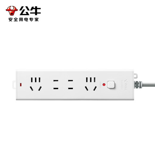 Bull (BULL) plug-in converter safety socket B9 series new national standard super power automatic power off terminal board multi-function electric plug board four-digit master control 1.5 meters | super power protection B9220