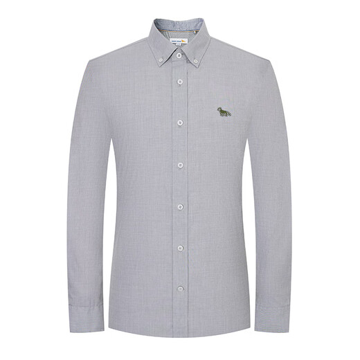 HENRY GRANT Henry Grant Red Panda Autumn New British Casual Shirt Men's Simple Solid Color Long-Sleeved Shirt Jacket Green Army Green (QSC241121U211) 44 (165/84A)