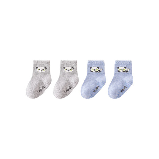 YEEHOO shopping mall same style children's socks autumn and winter thickened baby antibacterial socks two pairs