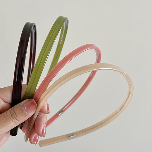 Xiangwan headband, acetic acid fine hairband, non-slip, toothed, high-end outing headband, crushed hairpin, birthday gift