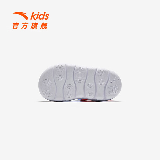 Anta children's sandals, men's and women's shoes, 2025 summer new breathable Velcro octopus toe and foot protection beach shoes for women, Anta white/fluorescent orange red-5 20