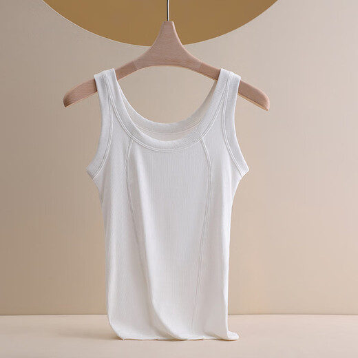 Yalu brand threaded cotton camisole women's outer wear slimming large size camisole inner wear bottoming shirt bottoming vest for women 1478# Gray XL 130-150Jin Jin equals 0.5 kg