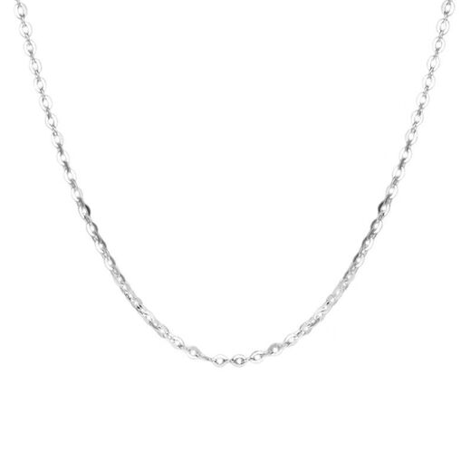 CHINA GOLD Pt950 platinum necklace men's and women's plain chain clavicle chain Valentine's Day birthday gift for girlfriend and boyfriend Platinum necklace about 1.6g