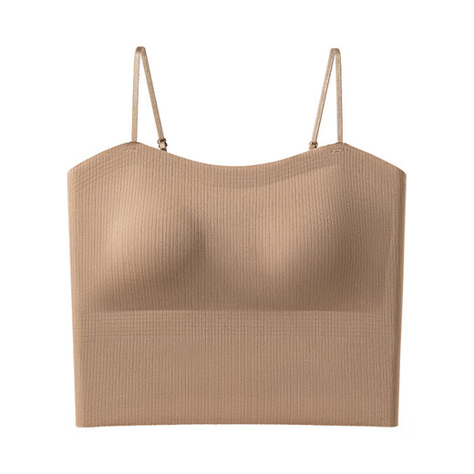 Simple mid-length sling with thread, beautiful back, fixed coaster, breathable and comfortable, breast-retracting, traceless slim-fitting vest, off-white XL 121-140Jin Jin is equal to 0.5kg