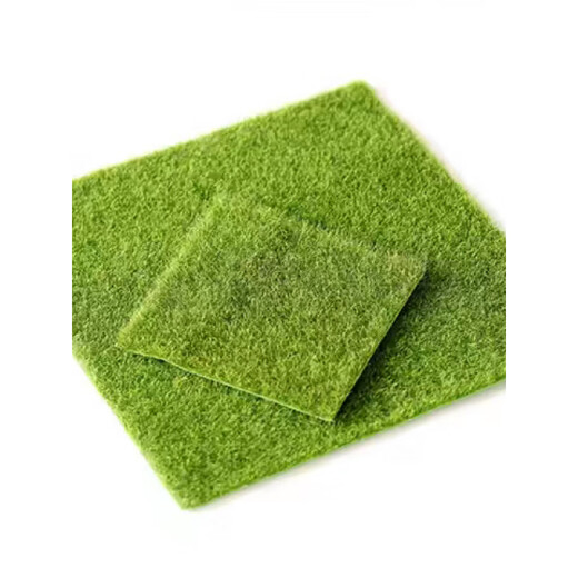 Grass floor mat mini carpet lawn green space simulation green plant micro landscape bonsai desktop interior decoration turf lawn 30*30 cm 1 piece