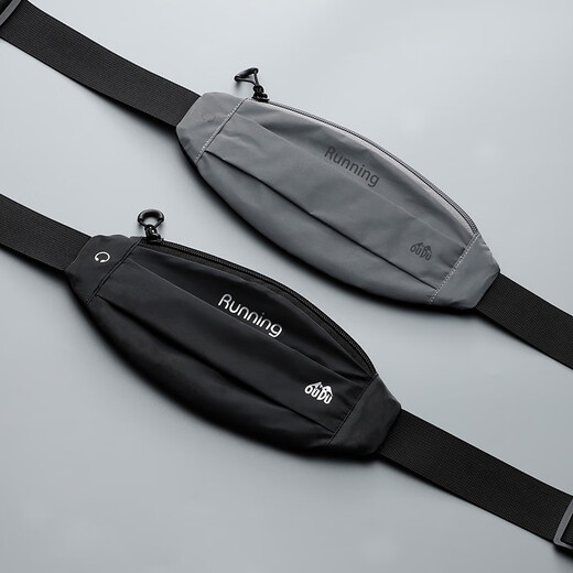 JCZS Sports Waist Bag Women's Running Mobile Phone Bag Men's Waterproof Summer Mobile Phone Artifact Fitness Invisible Thin Morning Running Belt Sports Handbag Black (Dual Use for Arm and Wrist)