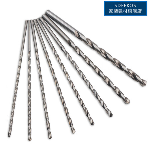 SDFFKOS high speed steel straight handle twist drill bit 160-500mm extra long woodworking aluminum alloy template deep hole drill tip 18*500mm