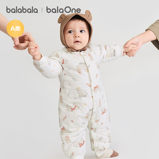 Balabala children's clothing jumpsuit newborn 2025 new winter crawler clothes thickened male and female infant clothes 208425133202