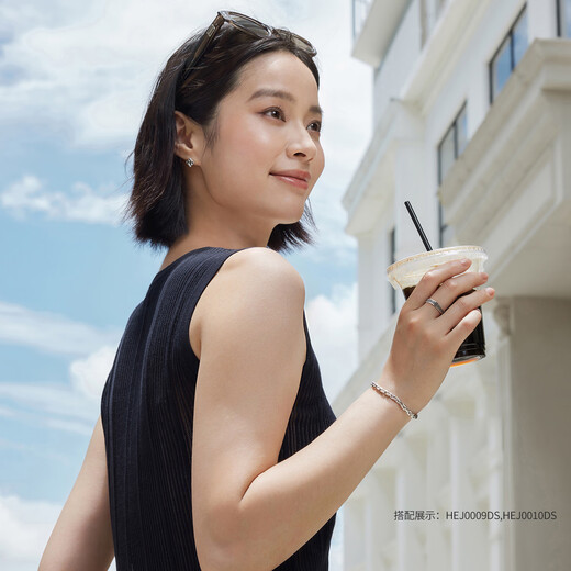 Lukfook Jewelry Platinum Bracelet Interlocking Plain Chain Platinum 950 Couple Gift Price Approximately 12.03g