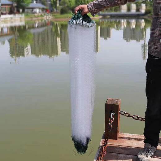 Tianlong pattern sticky mesh wire mesh fishing net three layers sinking net single layer floating net fishing net crucian carp silver carp and bighead carp white strip net fishing net single layer floating net 1 finger 7 meters 0.7 meters high