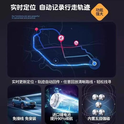 Sawang German GPS locator vehicle vehicle real-time positioning instrument car tracking anti-theft and anti-lost artifact GPS real-time positioning + 10 years of standby no recharge required