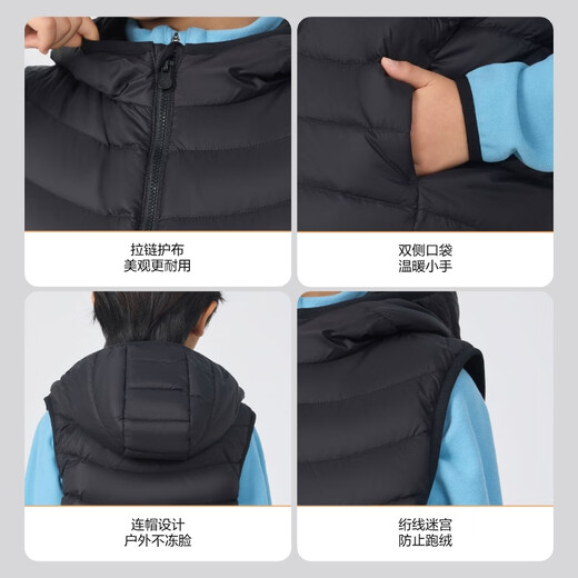 Bosideng 25 Autumn Vest Down Jacket Duck Down Children's 5A Antibacterial Short New Year Red Lightweight Hooded Jacket