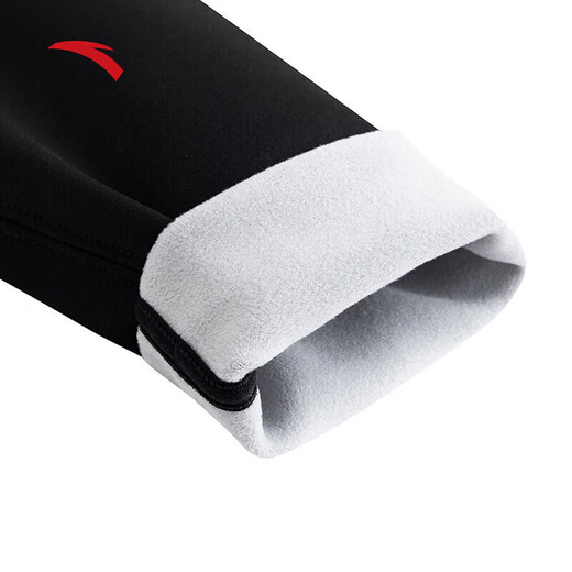 ANTA Micro-pressure Shaping Tights Women's Autumn and Winter New Style Plush Warm Butt Lift Cycling Yoga Pilates Basic Black-2 2XL (Female 180)