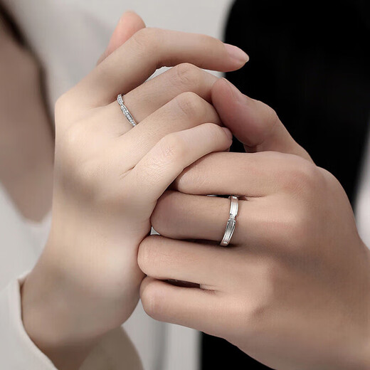 DR Proposal Diamond Ring 1 Carat Simple Luxury Couple Ring 925 Silver Ring Niche Design Proposal Valentine's Day Gift